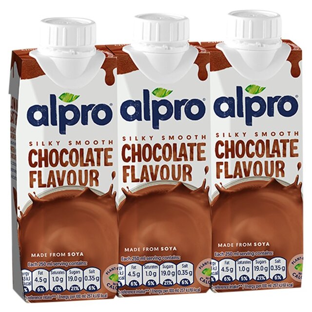 Alpro Soya Chocolate Long Life Drink 3 x 250ml - McGrocer