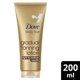 Dove Summer Revived Gradual Tanning Lotion Light To Medium Self-Tan 200ml