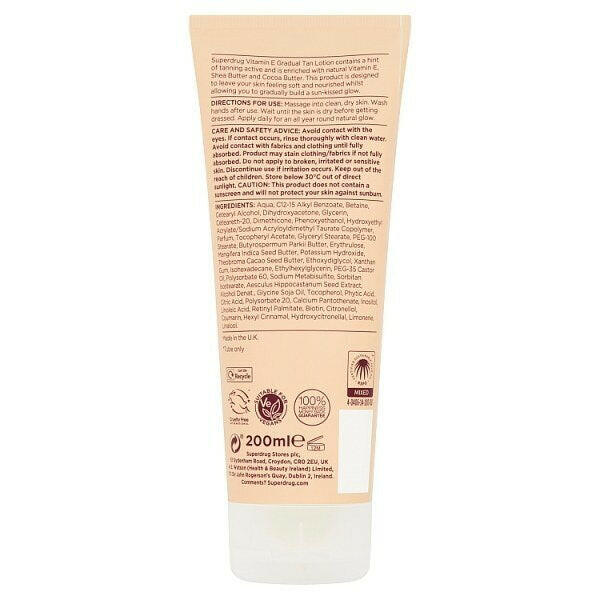Vitamin E Gradual Tan Medium 200ml GOODS Superdrug