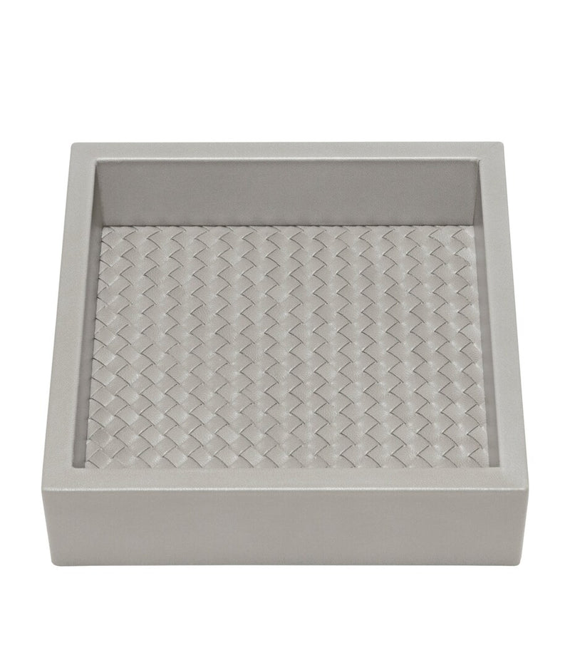 Riviere woven nappa leather storage tray, imported from the UK