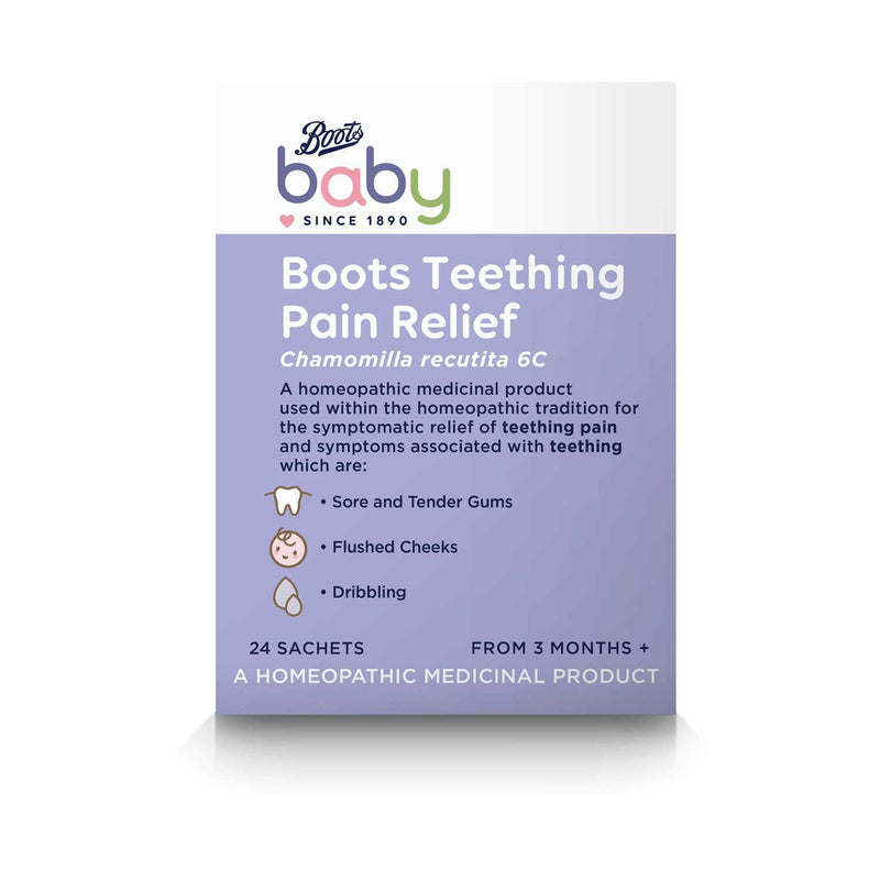 Boots Teething relief Chamomilla Recutita 6c 24 Sachets - British product