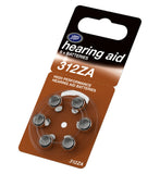 Boots 312 hearing aid battery pack of 6 (British brand)