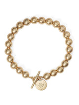 Ralph Lauren Gold Tone Bead Bracelet