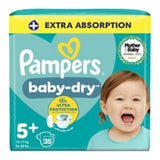 Pampers Baby-Dry Nappies Size 5+ 35 Count