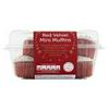 Red Velvet Mini Muffins with Cream Cheese Filling, Iced Topping and Sprinkles, 9 Pack, 270g