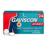 Gaviscon Advance Tablets Heartburn Relief Mint 24 Tablets