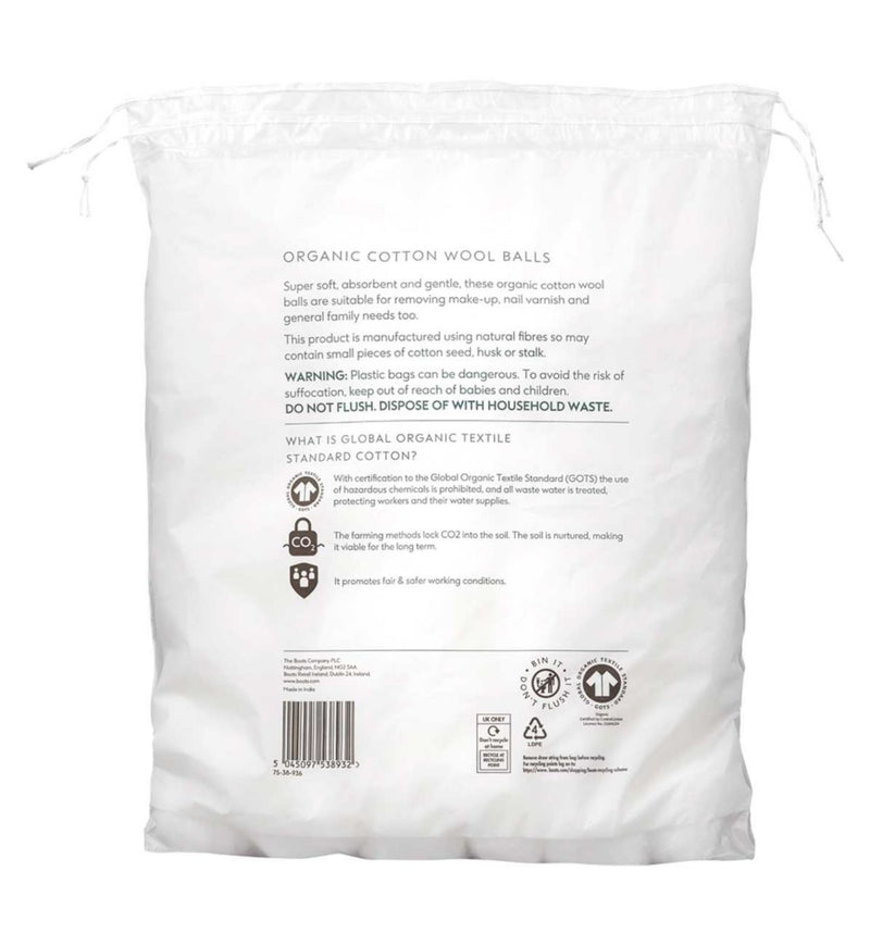 Boots Everyday Organic Cotton Wool Balls 100 - British product