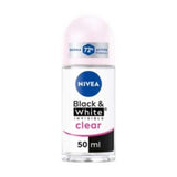 NIVEA Deodorant Roll-On Black & White 50ml, imported from the UK