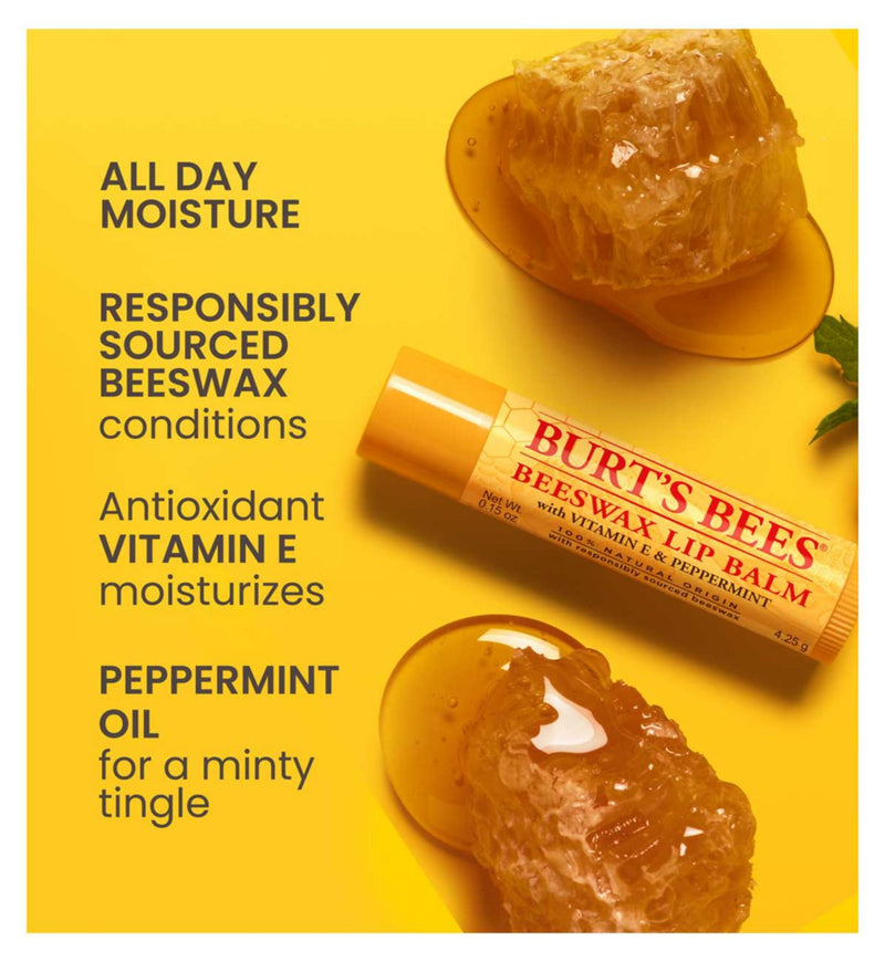 Burt's Bees Beeswax Lip Balm Peppermint 4.25g - British product