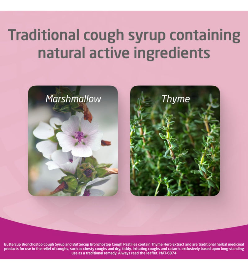 Buttercup Bronchostop Herbal Cough Syrup 120ml - British product