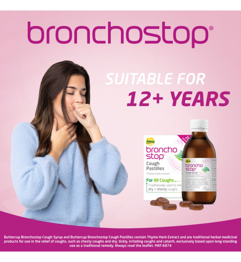 Buttercup Bronchostop Cough Pastilles 20 Pastilles - British product