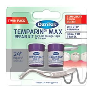 DenTek Temparin Max dental repair kit twin pack - British product