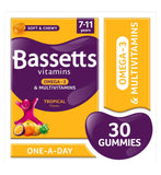 Bassetts multivitamin tropical flavour chewies 30 count, imported from the UK