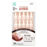 KISS Salon Acrylic Nude cashmere fake nails (British brand)