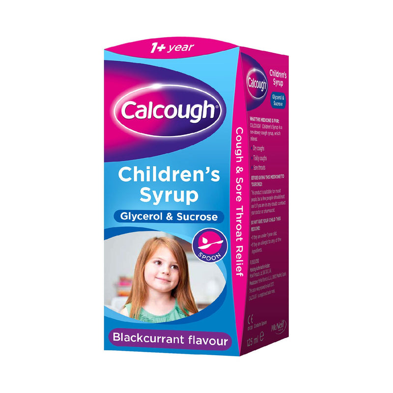 CalCough children's cough syrup blackcurrant 125ml - British product