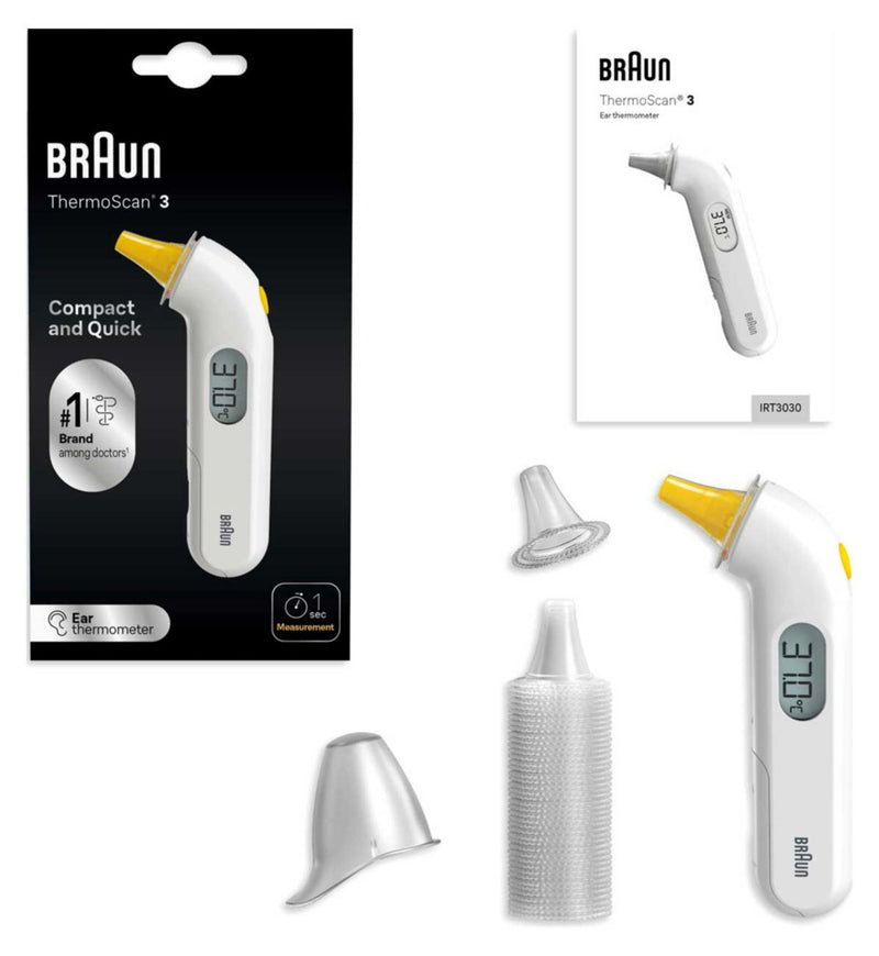 Braun ear thermometer digital IRT3030, UK version