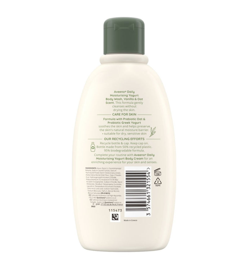 Aveeno Daily Moisturising Yogurt Body Wash Vanilla Oat 300ml - British product