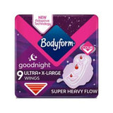 Bodyform Ultra Goodnight Extra Large Wings x9 Sanitary Towels