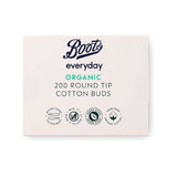 Boots organic cotton buds round tip 200 buds - British product