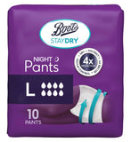 Boots Staydry Night Pants Large Adult Protection - British product