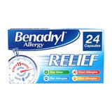 Benadryl Allergy Relief Capsules 24 Pack - British product