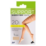 Boots Sheer Firm Support 20D Natural Tan Tights XL - British product