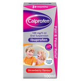 Calprofen Ibuprofen Suspension Strawberry Flavour Baby Medicine 100ml