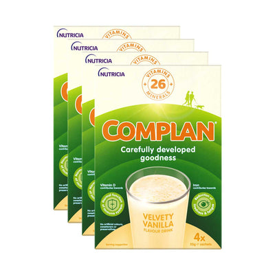 Complan Boisson Nutritionnelle Vanille Boisson Maltée 4 Paquets (16 Sachets)