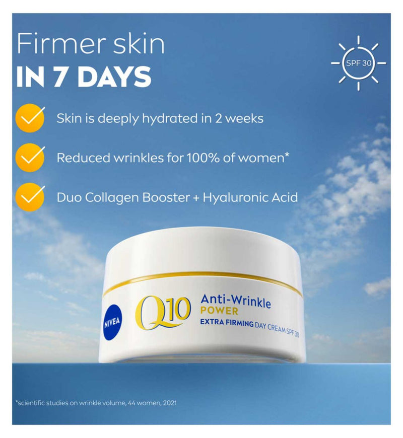 NIVEA Q10 Anti-Wrinkle Day Cream SPF30 50ml, imported from the UK