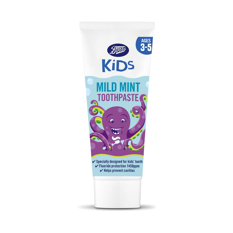 Boots Kids Mint Toothpaste 3-5yrs 75ml - British product