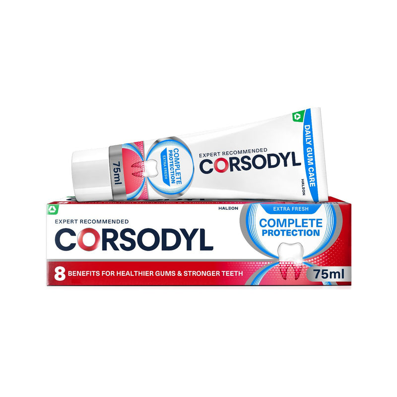 Corsodyl Complete Protection gum toothpaste Extra Fresh 75ml - British product