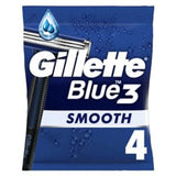Gillette Blue3 men's disposable razors x4, UK version