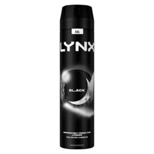 Lynx Black Deodorant Body Spray 250ml can, UK version