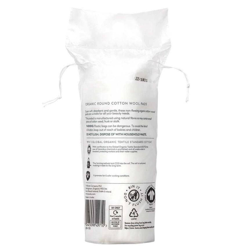 Boots Cotton Wool Pads Round 50 pads - British product