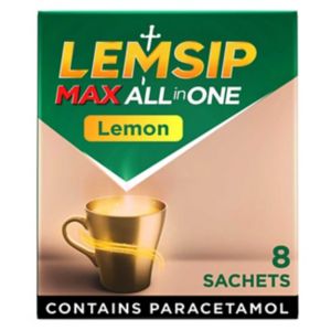Lemsip Max All in One Lemon Flavour Sachets 8 Pack, UK version