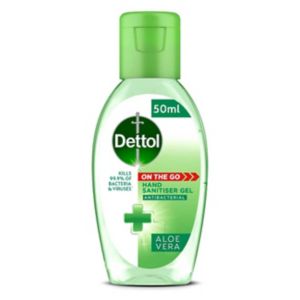 Dettol Antibacterial Hand Sanitiser Aloe Vera Hand Gel 50ml
