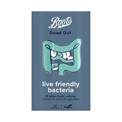 Boots Good Gut Live Friendly Bacteria Probiotics 30 Capsules