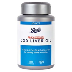Boots Max Strength Cod Liver Oil 1000mg 180 Capsules - British product