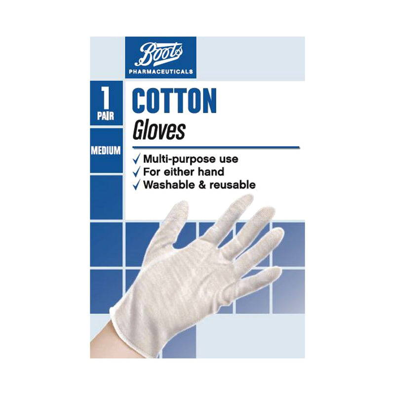 Boots Cotton Gloves Medium 1 Pair, UK version