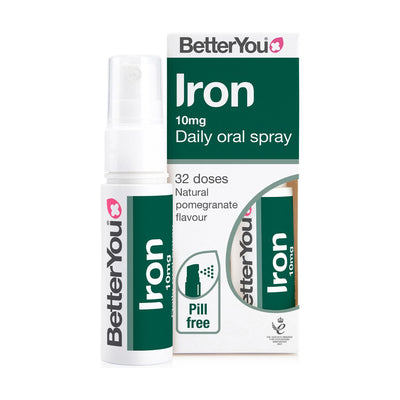 BetterYou Iron 10 Daily Oral Spray Natural Pomegranate Flavour Supplement 25ml