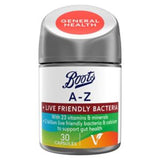 Boots A-Z Multivitamin Plus Live Friendly Bacteria 30 Capsules - British product