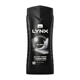 Lynx Black Shower Gel 500ml plastic bottle, UK version.