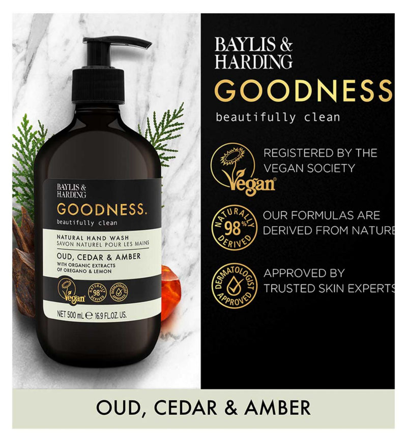 Baylis & Harding Hand Wash Oud Cedar & Amber 500ml - British product