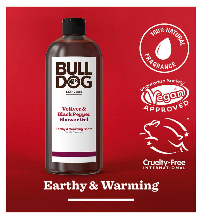 Bulldog Vetiver & Black Pepper Shower Gel 500ml - British product