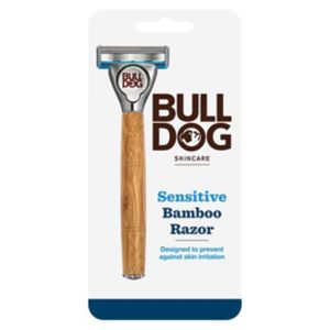 Bulldog Sensitive Bamboo Razor For Men Handle + 2 Blade Refills Manual Razor