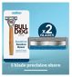 Bulldog bamboo razor handle with steel blades - British product