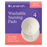 Lansinoh washable nursing pads white pack of 4, imported from the UK