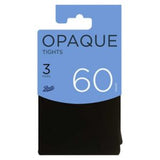 Boots 60 Denier Opaque Socks 3 Pack Black Medium