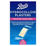 Boots Faster Healing Hydrocolloid Plasters Wound Care 16 Pack 19mm x 72mm