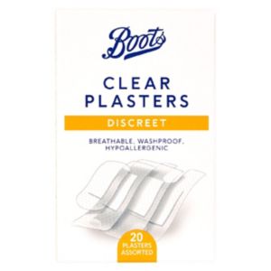 Boots Discreet Clear Plasters 20 Pack - British product